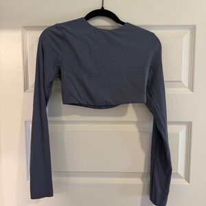 ONER ACTIVE SOFTMOTION™ LONG SLEEVE CROP TOP WITH WHITE LOGO M